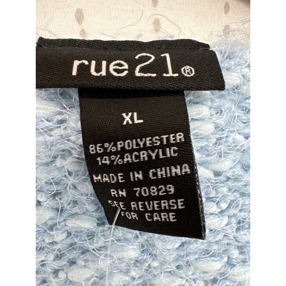 Rue21 Womens Sweater Sz XL NEW w/Tags Blue Striped V-Neck Cozy Comfy Classic - Picture 3 of 10